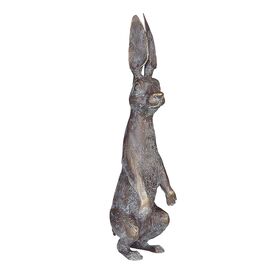 Bronze Hase mit langen aufgestellten Ohren - limitierte...