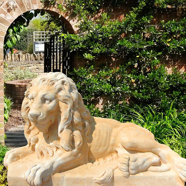 Garten Löwenskulptur aus Stein - Leonard