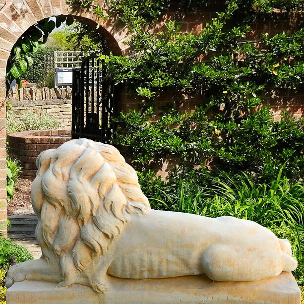 Garten Löwenskulptur aus Stein - Leonard