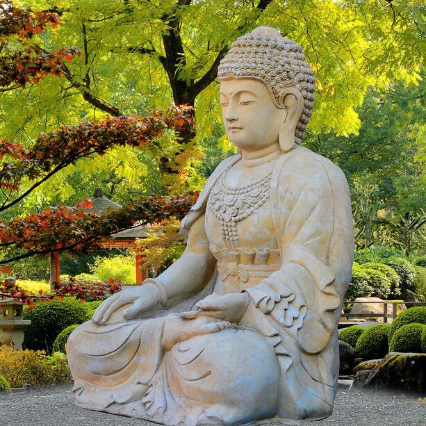 Großer Buddha sitzend Steinskulptur - Sila