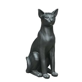Katzenfigur aus schwarzem Polystone - Indoor - Salia