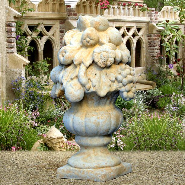 Großer Obstkorb Gartenfigur - Florenz