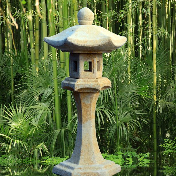 Japanische Garten Stein Lampe - Hiragana