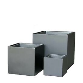 3er Set Pflanztr�ge aus Polystone - Eckig - Schwarz - Enam / ohne Wasserstandsanzeiger