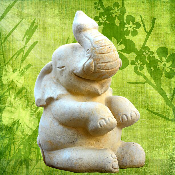 Elefanten Figur aus Steinguss - Pandau