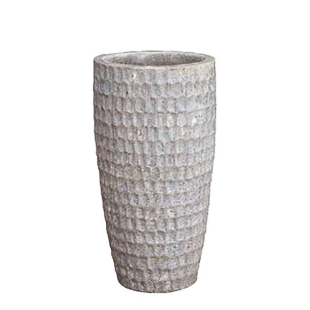 XXL Garten Pflanzvase in antikem Design - Keramik - Eliam / 74x38cm (HxDm) / Wei