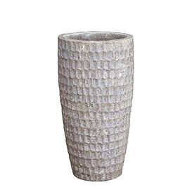 XXL Garten Pflanzvase in antikem Design - Keramik - Eliam / 74x38cm (HxDm) / Wei�
