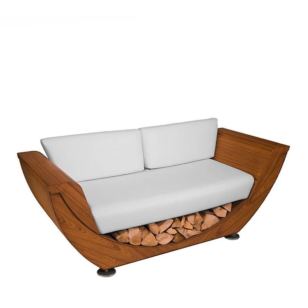 Außergewöhnliches 2-Sitzer Gartensofa aus Holz mit Polstern - Masuria - Narie Sofa
