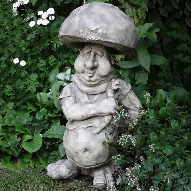 Kobold Dekofigur fÂ¸r den Garten aus Steinguss mit Pilzhut - Malio