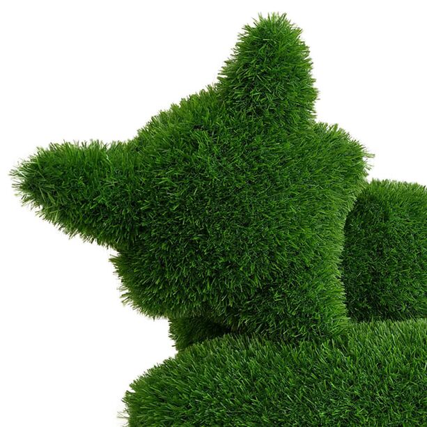 Schlafende Topiary Fuchsfigur in grner Rasenoptik - Fuchs Rhema