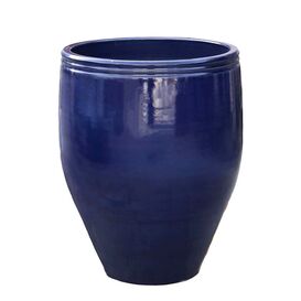 Blaues Pflanzgef aus bester Keramik - Blau - Winterfest...