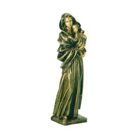 Maria mit Kind im Arm als Garten Bronzeskulptur - Madonna...