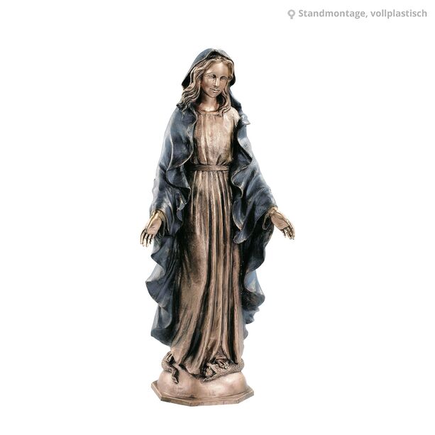 Segnende Jungfrau Maria aus Bronze - Mehrfarbig - Madonna Panagia