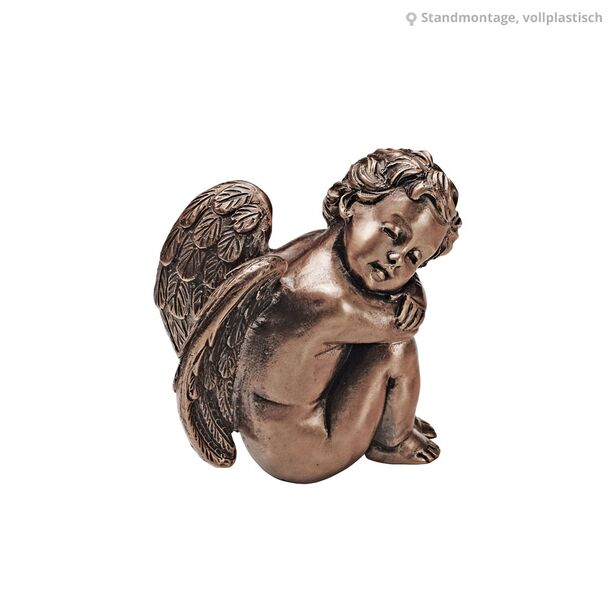 Sitzende Gartenstatue Himmelsbote aus Bronze - Angelo Pargola