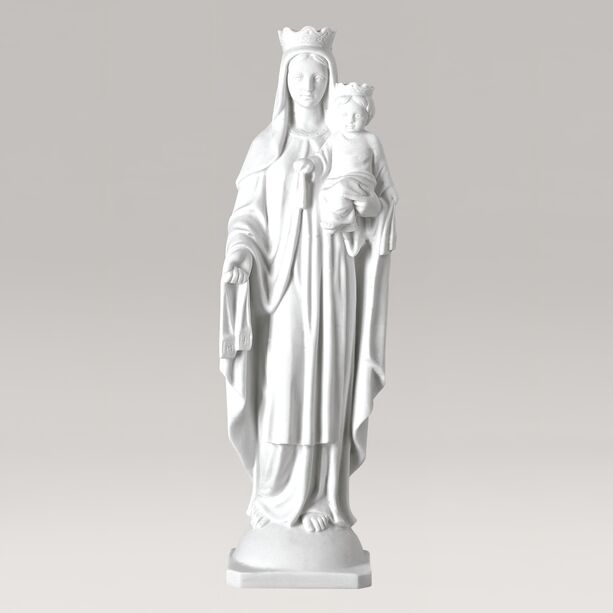 Mutter Gottes mit Jesus fr den Garten aus Marmorguss - Madonna Lumina