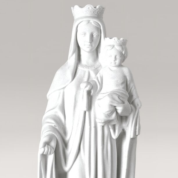 Mutter Gottes mit Jesus fr den Garten aus Marmorguss - Madonna Lumina