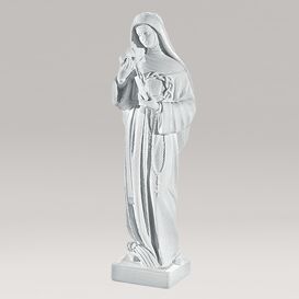Marmorguss - Klassische Gartenfigur Mutter Jesu - Madonna...