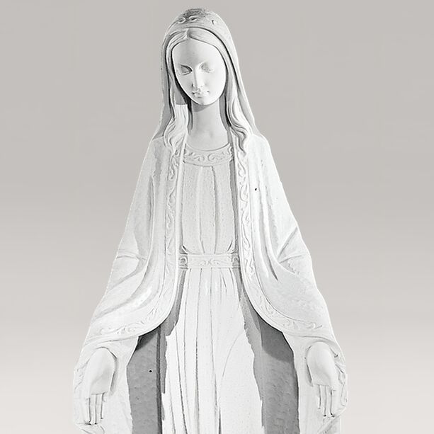 Himmelsknigin Gartenfigur aus Marmorguss - segnend  - Madonna Maxima