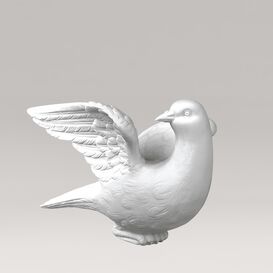 Marmorgussfigur - Friedensvogel fr den Garten - Coco