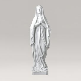 Gartenskulptur Jungfrau Maria im Gebet aus Marmorguss -...