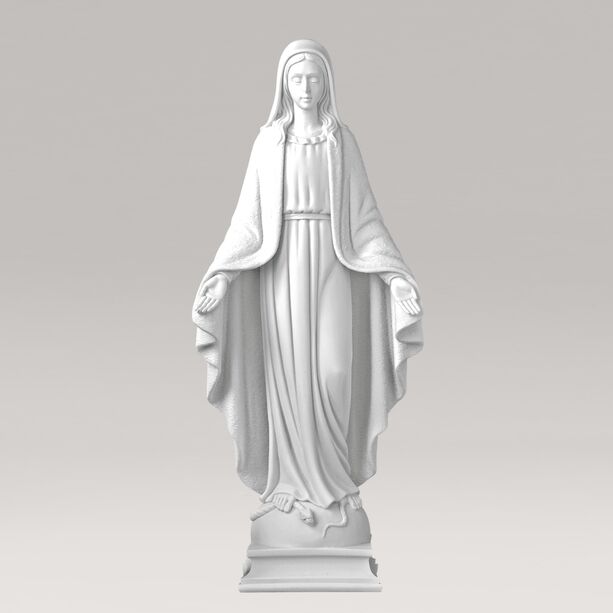 Marmorgussfigur - Segnende Madonna Satue für den Garten  - Maria Sedebo