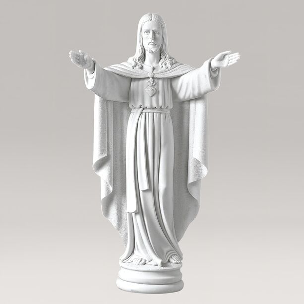 Marmorguss - Gartenskulptur Gottessohn segnend - Christus Benedicta