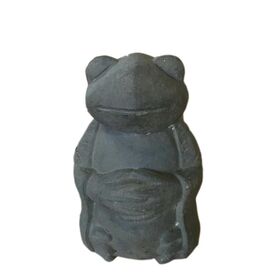Deko Frosch Figur im Mnchsgewand aus Steinguss - Cahaya