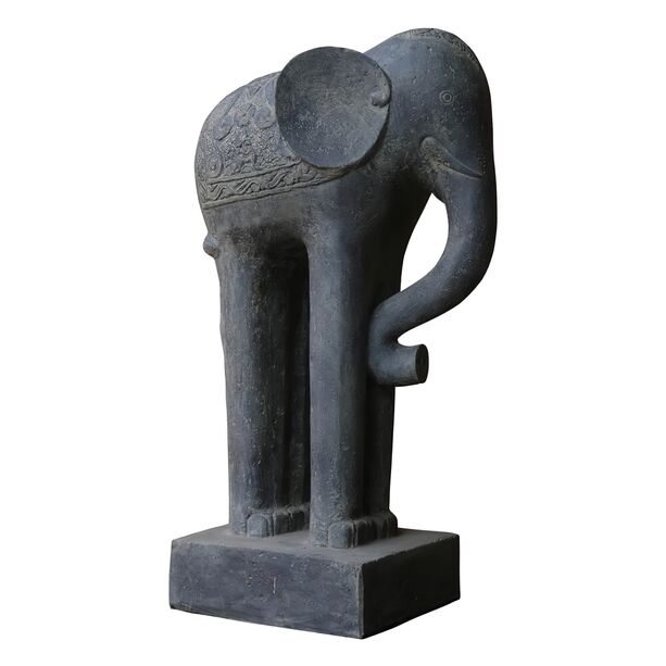 Kunstvolle Steinguss Elefantenfigur für den Garten - Faizal