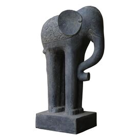 Kunstvolle Steinguss Elefantenfigur fr den Garten - Faizal
