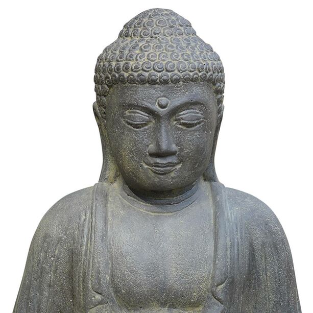 Meditierender Buddha aus Steinguss für den Garten - japanisch - Iskandar
