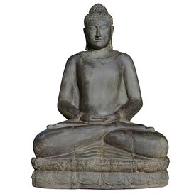 Wetterfeste Steinguss Buddha Skulptur in Meditation - Bima