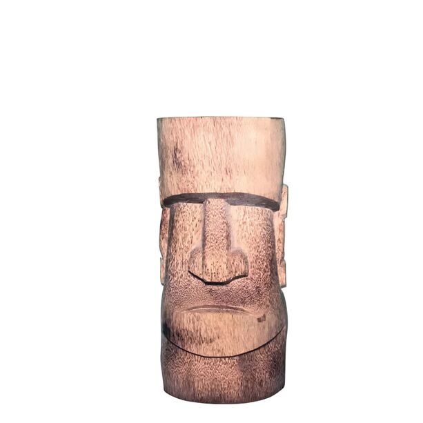 Tiki Holz Dekoskulptur in Form eines Kopfes von Hand geschnitzt - Gede