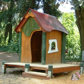 Individualisierbare Kinder Spielhütte aus Eichenholz mit...