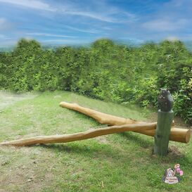 Holzbalken Spielgert fr das Gleichgewicht mit Tieren...