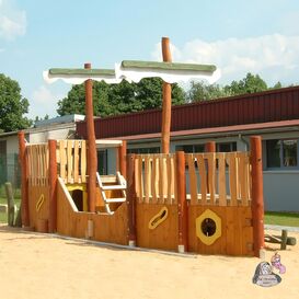 Holzschiff zum Klettern fr den Kinderspielplatz mit...