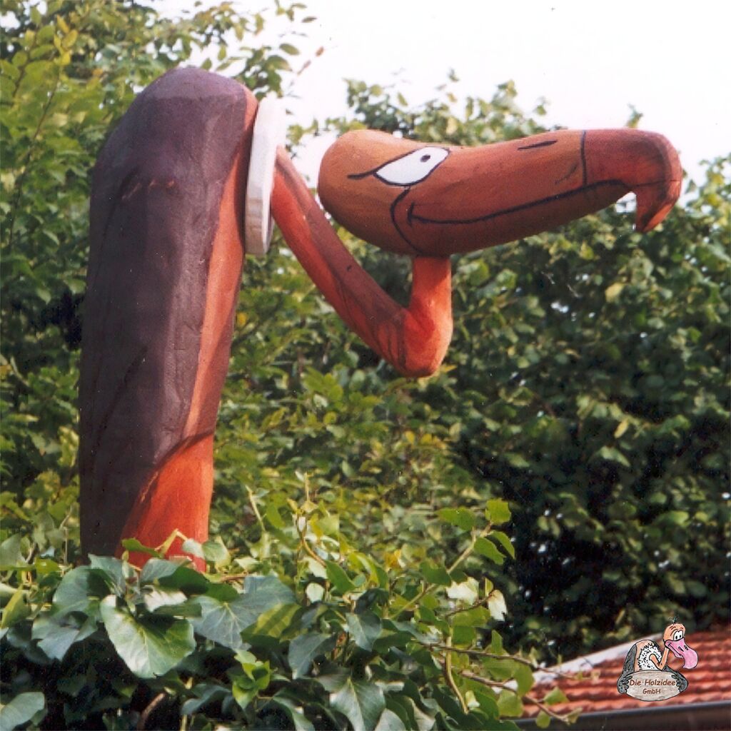 Garten Dekofigur aus Holz - Geier Meier