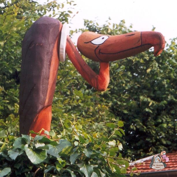 Imposante Garten Dekofigur aus Holz - Geier - Geier Meier