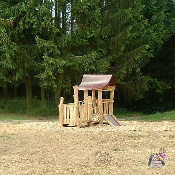 Abenteuerspielplatz mit Kriechtunnel oder Hngebrcke - Spielplatz Mini
