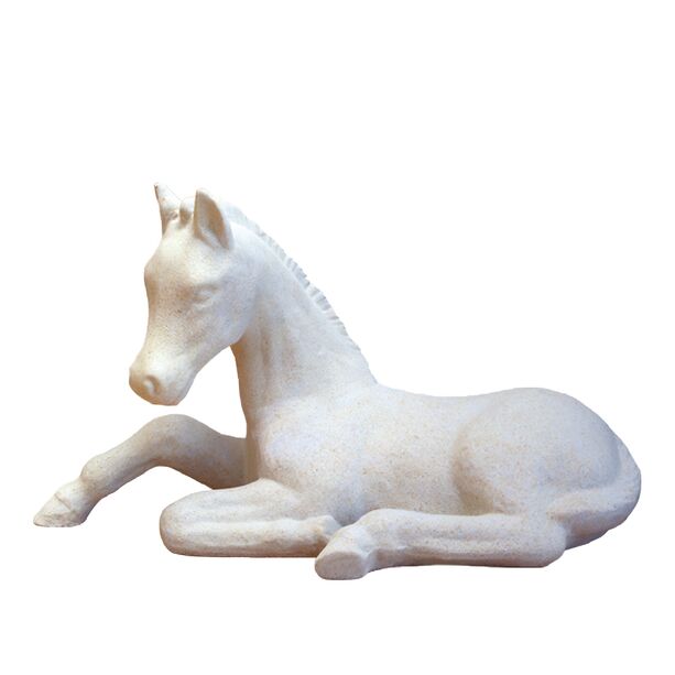 Kleine liegende Pferde Figur aus Steinguss fr die Gartenzierde - Sabrina