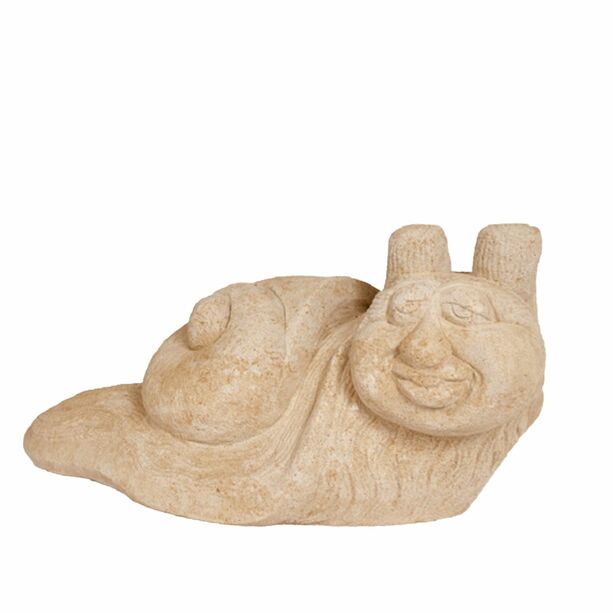 Einzigartige Schnecke mit Gesicht Gartenfigur aus Steinguss - Jabba