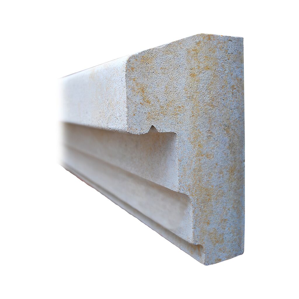 Image of Steinguss Schmuck Leiste mit breiter Stufung für Wände - Esory / Sand