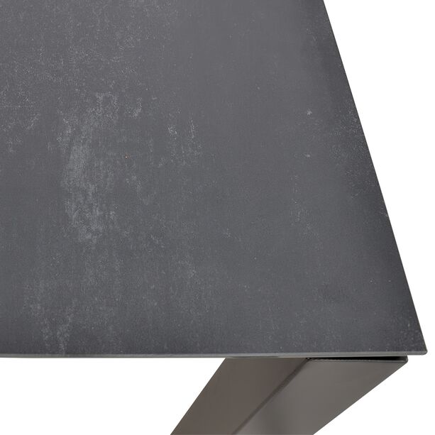 XXL Gartentisch ausziehbar 160/280cm aus Glaskeramik und Aluminium - Zumata