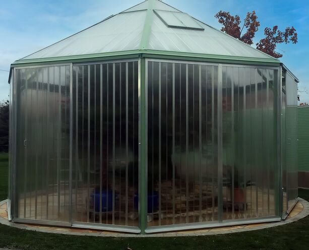 Glashaus achteckig mit demontierbaren Seitenwänden - individualisierbar - Waipahu