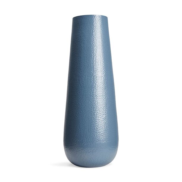 Blaue Aluminium Outdoor Vasen im runden Design - Louis Blau