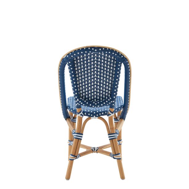 Blauer Geflecht Stuhl aus Rattan fr Kinder - Kinderstuhl Lotti