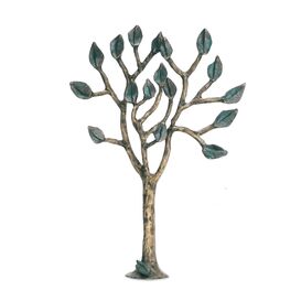Freistehender Bronzebaum für den Garten mit grün - Pelera