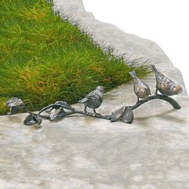 Schne Garten Vogelskulptur aus Bronzeguss mit Patina - Fibo