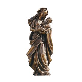 Stehende Maria mit Jesuskind auf dem Arm - Bronzeguss -...