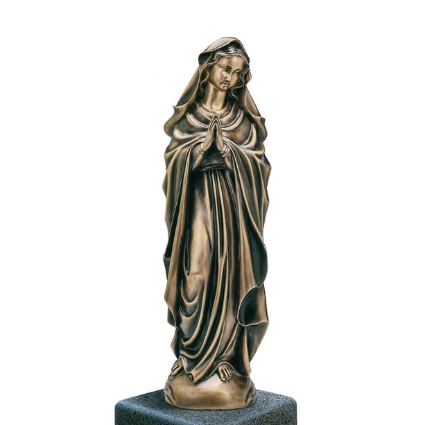 Madonna betend als Garten Bronzeguss-Standfigur - Mea Domina