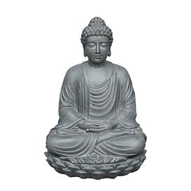 Sitzender Polystone Buddha in dunkelgrau - Etarango